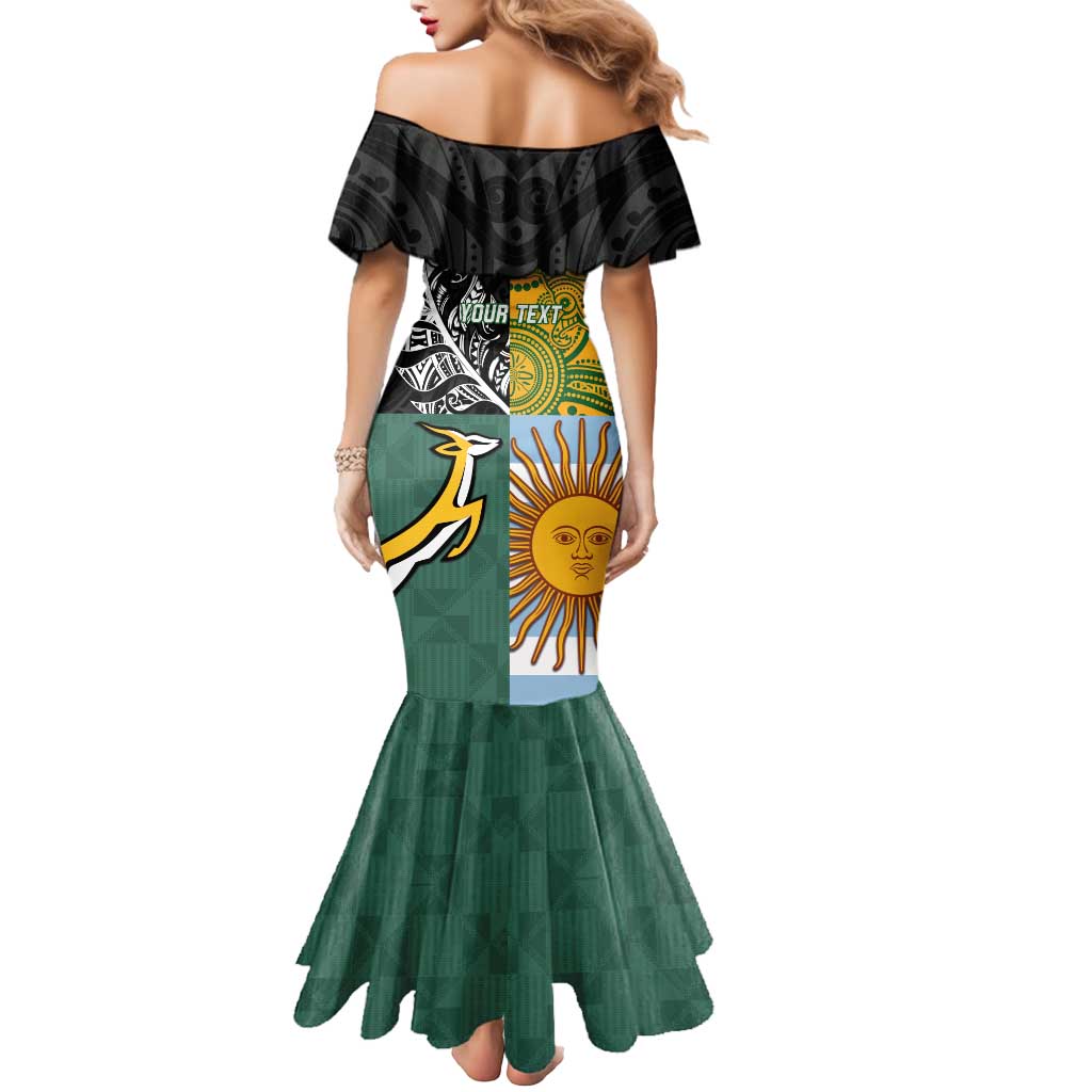 Personalised Rugby 2025 Championship Mermaid Dress Combination of Southern Hemisphere Countries - Wonder Print Shop