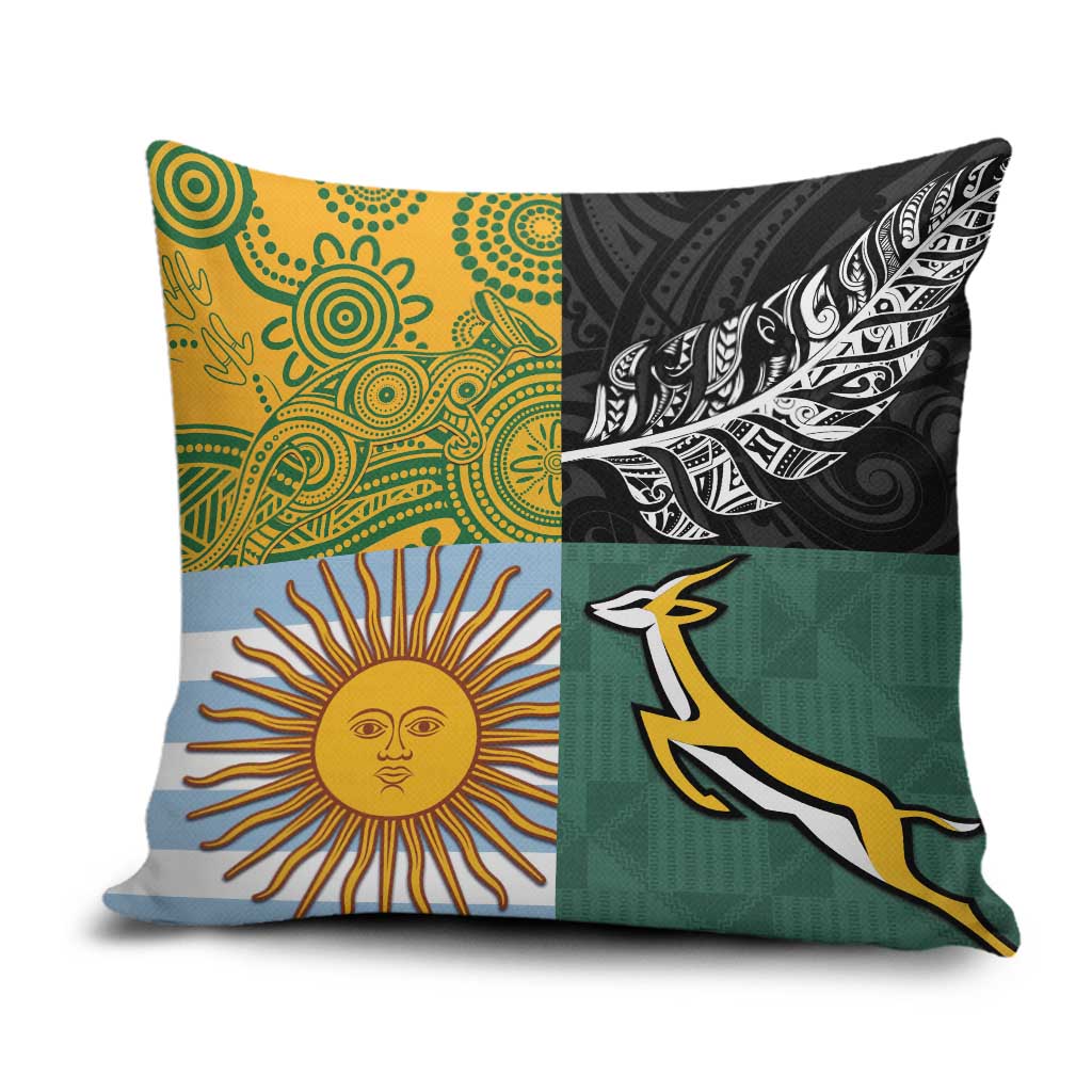 Rugby 2025 Championship Pillow Cover Combination of Southern Hemisphere Countries - Wonder Print Shop