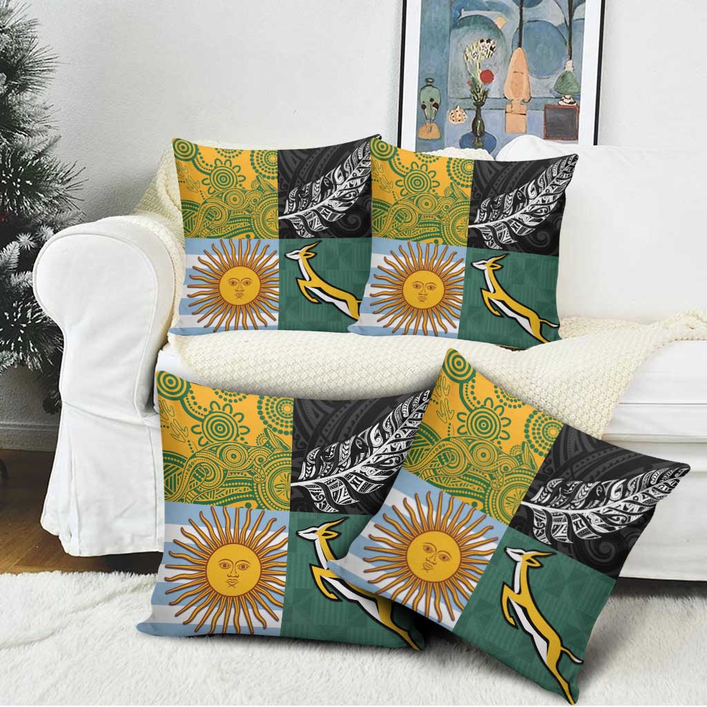 Rugby 2025 Championship Pillow Cover Combination of Southern Hemisphere Countries - Wonder Print Shop