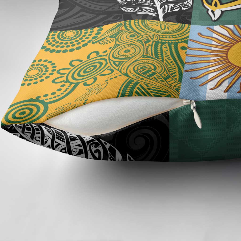 Rugby 2025 Championship Pillow Cover Combination of Southern Hemisphere Countries - Wonder Print Shop