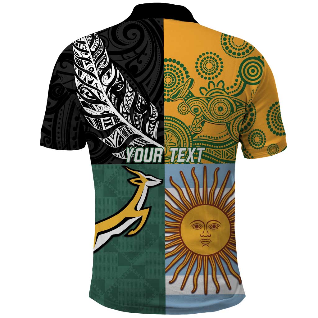 Personalised Rugby 2025 Championship Polo Shirt Combination of Southern Hemisphere Countries - Wonder Print Shop