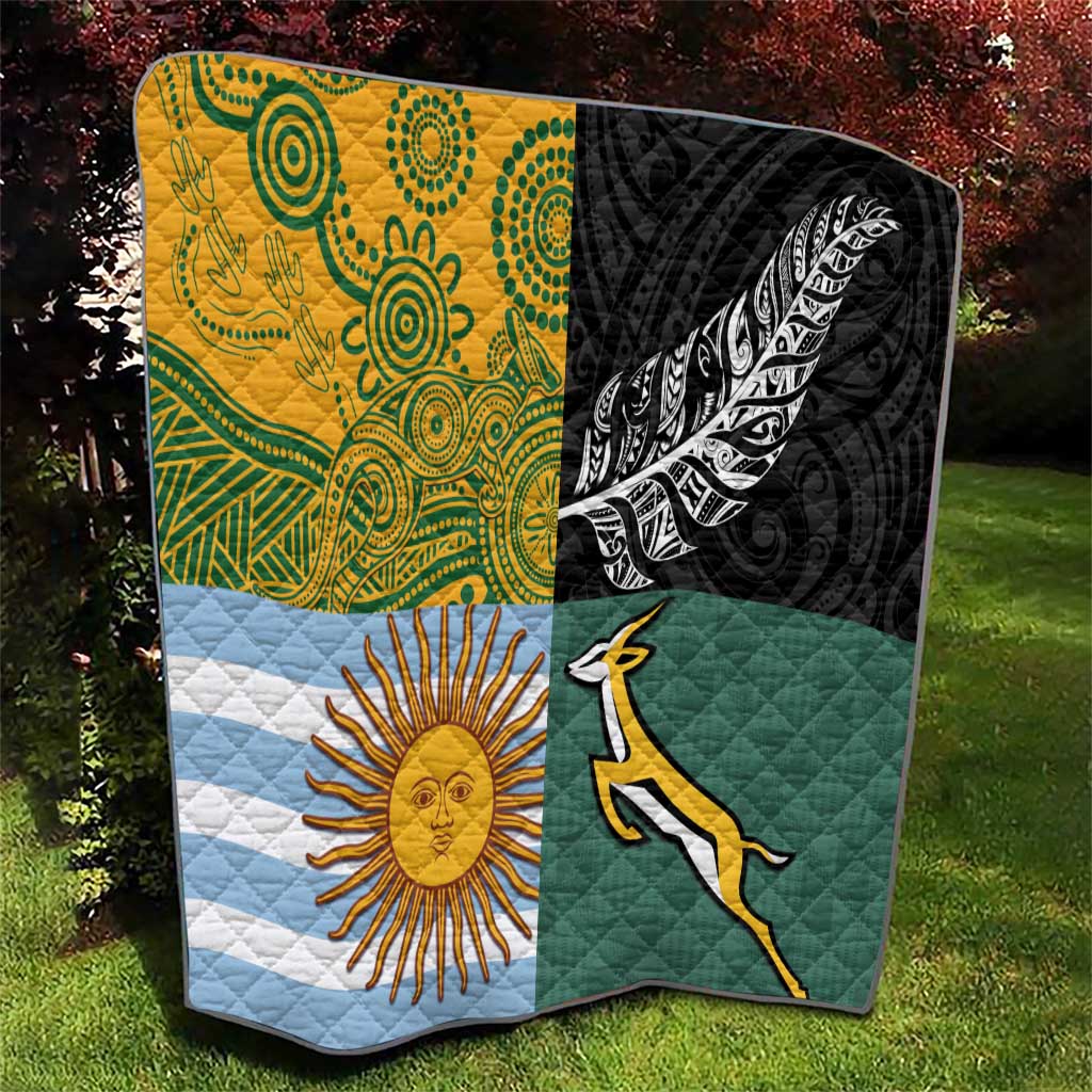 Rugby 2025 Championship Quilt Combination of Southern Hemisphere Countries - Wonder Print Shop
