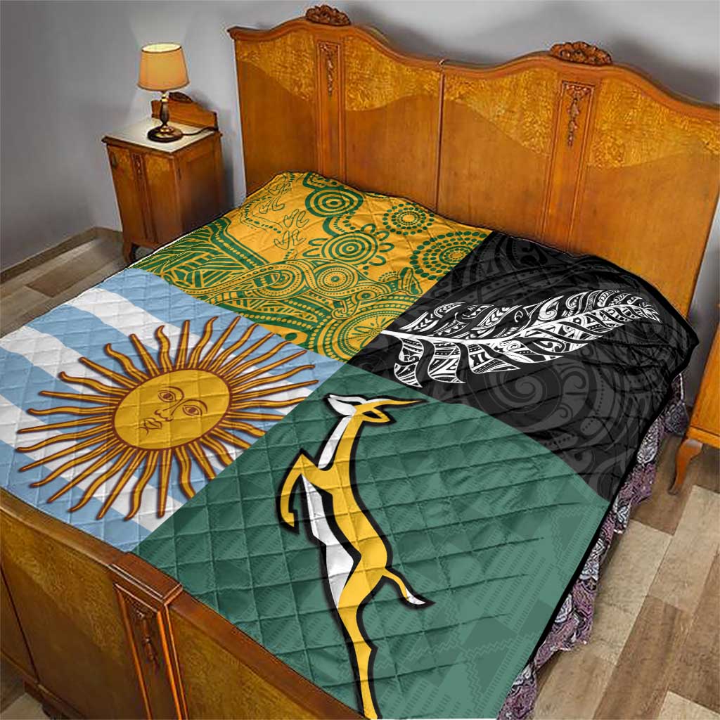 Rugby 2025 Championship Quilt Combination of Southern Hemisphere Countries - Wonder Print Shop