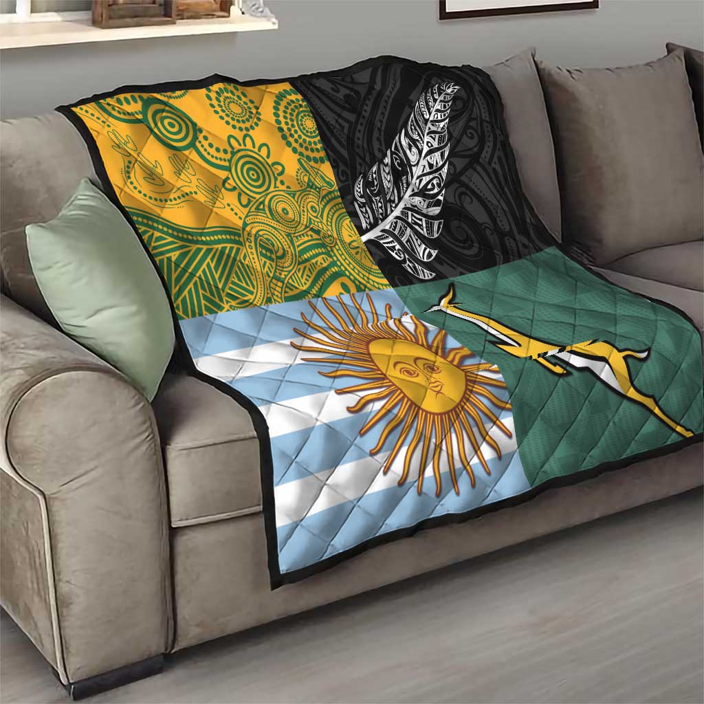 Rugby 2025 Championship Quilt Combination of Southern Hemisphere Countries - Wonder Print Shop