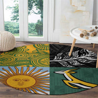Rugby 2025 Championship Round Carpet Combination of Southern Hemisphere Countries - Wonder Print Shop