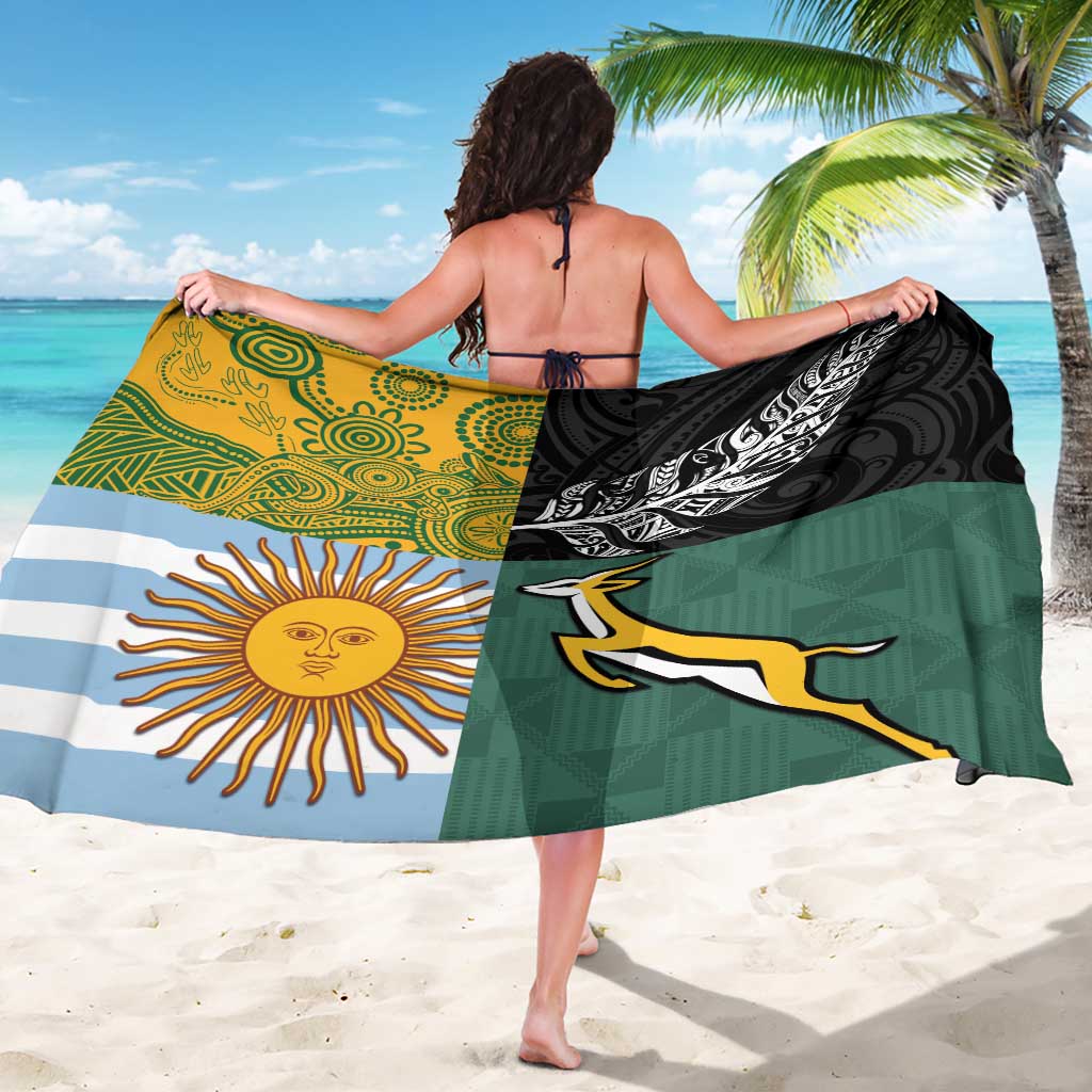 Rugby 2025 Championship Sarong Combination of Southern Hemisphere Countries - Wonder Print Shop