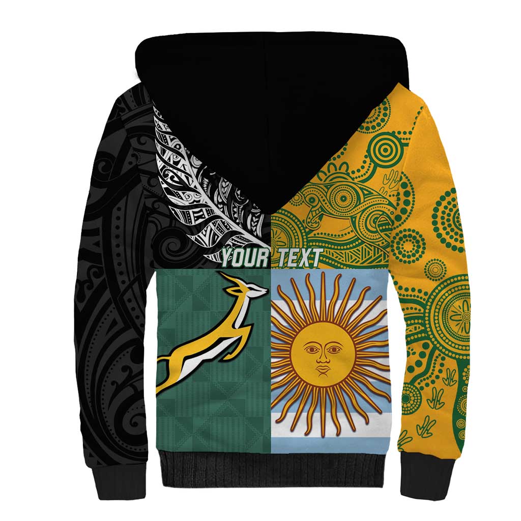 Personalised Rugby 2025 Championship Sherpa Hoodie Combination of Southern Hemisphere Countries - Wonder Print Shop