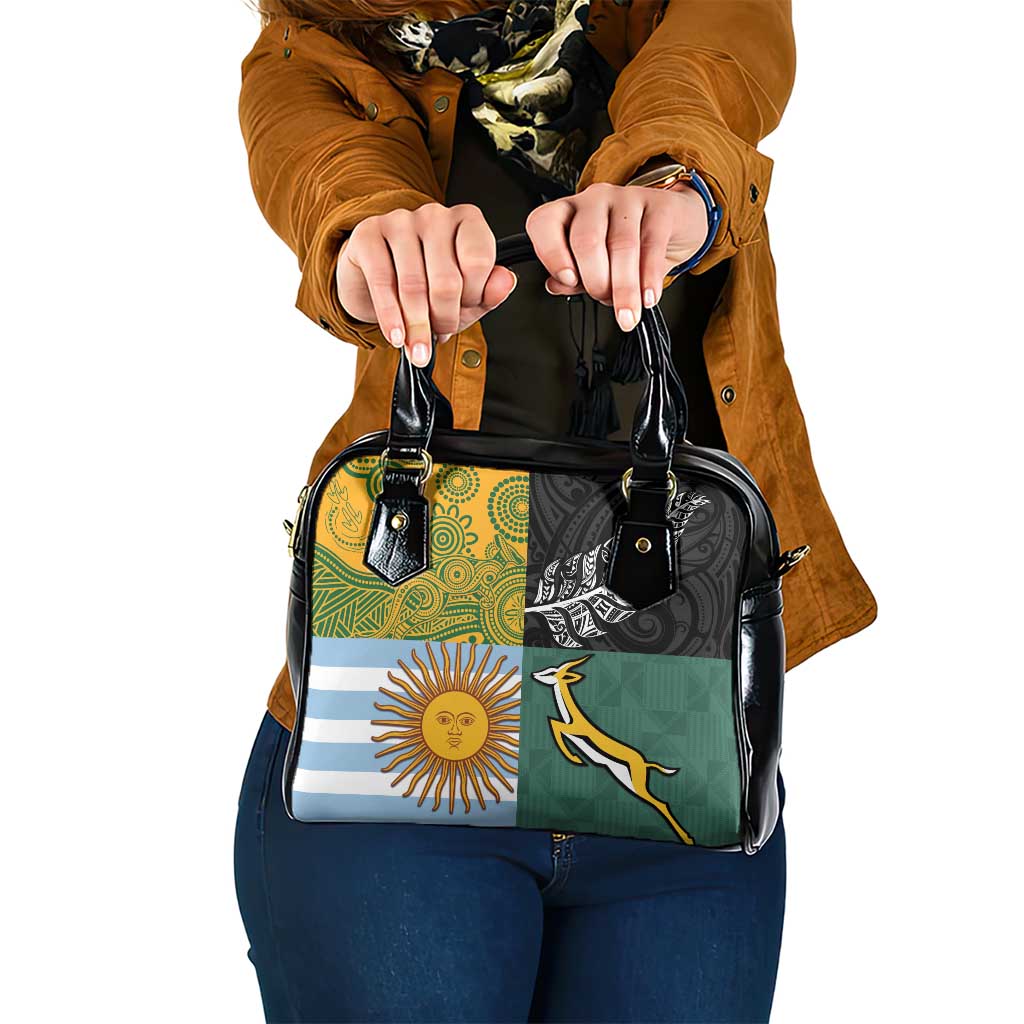 Rugby 2025 Championship Shoulder Handbag Combination of Southern Hemisphere Countries - Wonder Print Shop