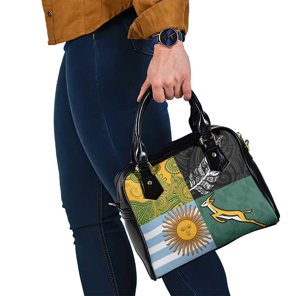 Rugby 2025 Championship Shoulder Handbag Combination of Southern Hemisphere Countries - Wonder Print Shop