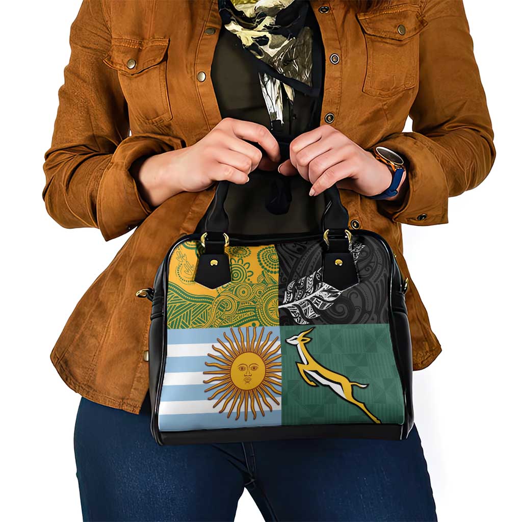 Rugby 2025 Championship Shoulder Handbag Combination of Southern Hemisphere Countries - Wonder Print Shop