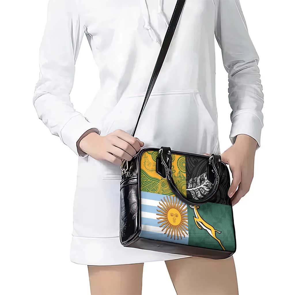 Rugby 2025 Championship Shoulder Handbag Combination of Southern Hemisphere Countries - Wonder Print Shop