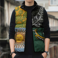 Personalised Rugby 2025 Championship Sleeveless Puffer Jacket Combination of Southern Hemisphere Countries - Wonder Print Shop