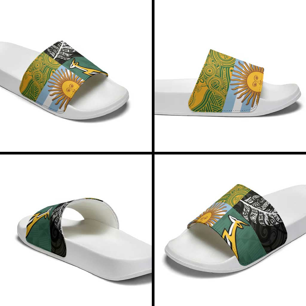 Rugby 2025 Championship Slide Sandals Combination of Southern Hemisphere Countries - Wonder Print Shop