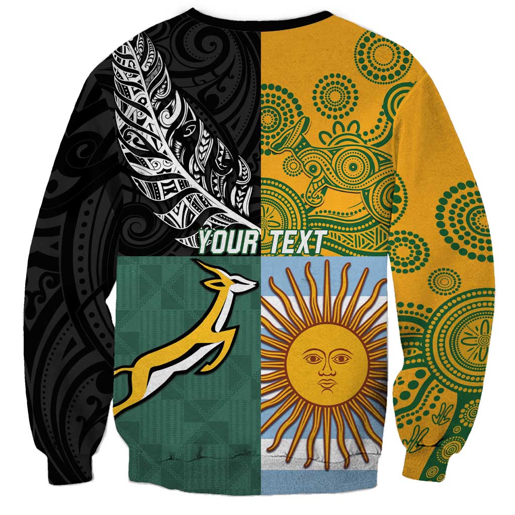 Personalised Rugby 2025 Championship Sweatshirt Combination of Southern Hemisphere Countries - Wonder Print Shop