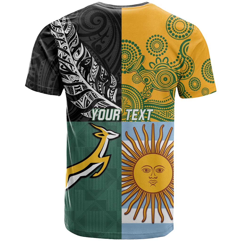 Personalised Rugby 2025 Championship T Shirt Combination of Southern Hemisphere Countries - Wonder Print Shop