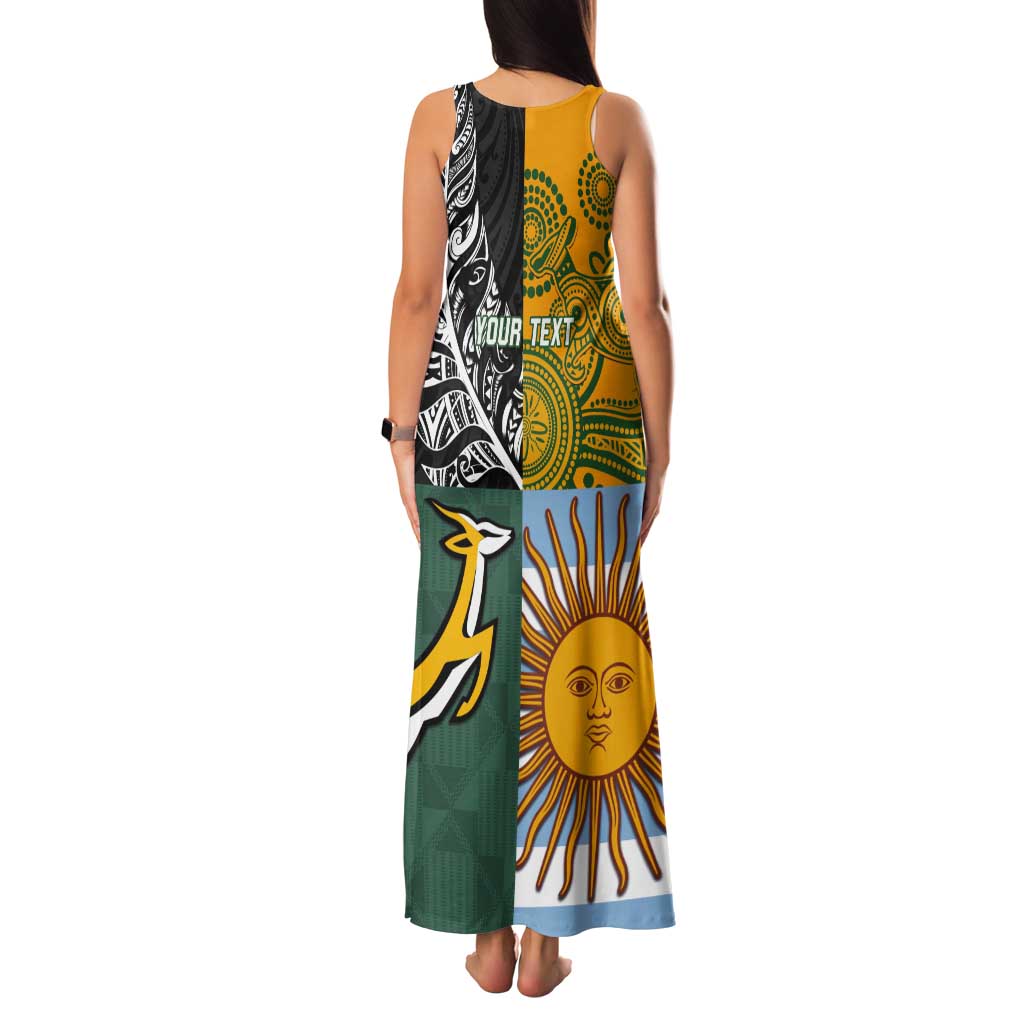 Personalised Rugby 2025 Championship Tank Maxi Dress Combination of Southern Hemisphere Countries - Wonder Print Shop