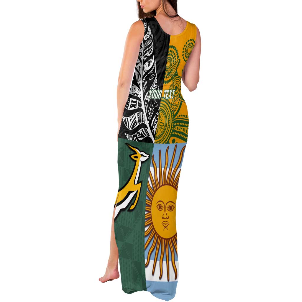 Personalised Rugby 2025 Championship Tank Maxi Dress Combination of Southern Hemisphere Countries - Wonder Print Shop