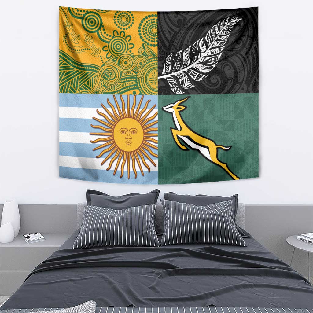 Rugby 2025 Championship Tapestry Combination of Southern Hemisphere Countries - Wonder Print Shop