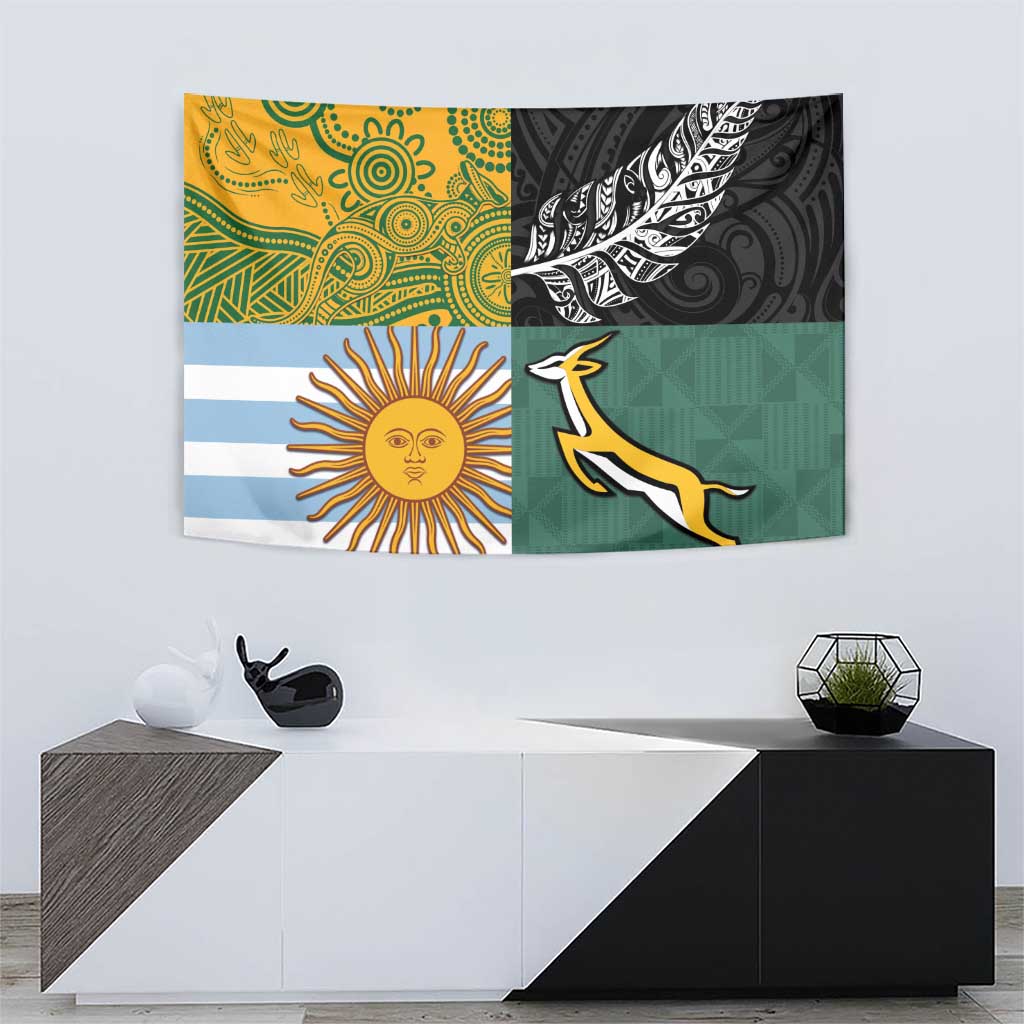 Rugby 2025 Championship Tapestry Combination of Southern Hemisphere Countries - Wonder Print Shop
