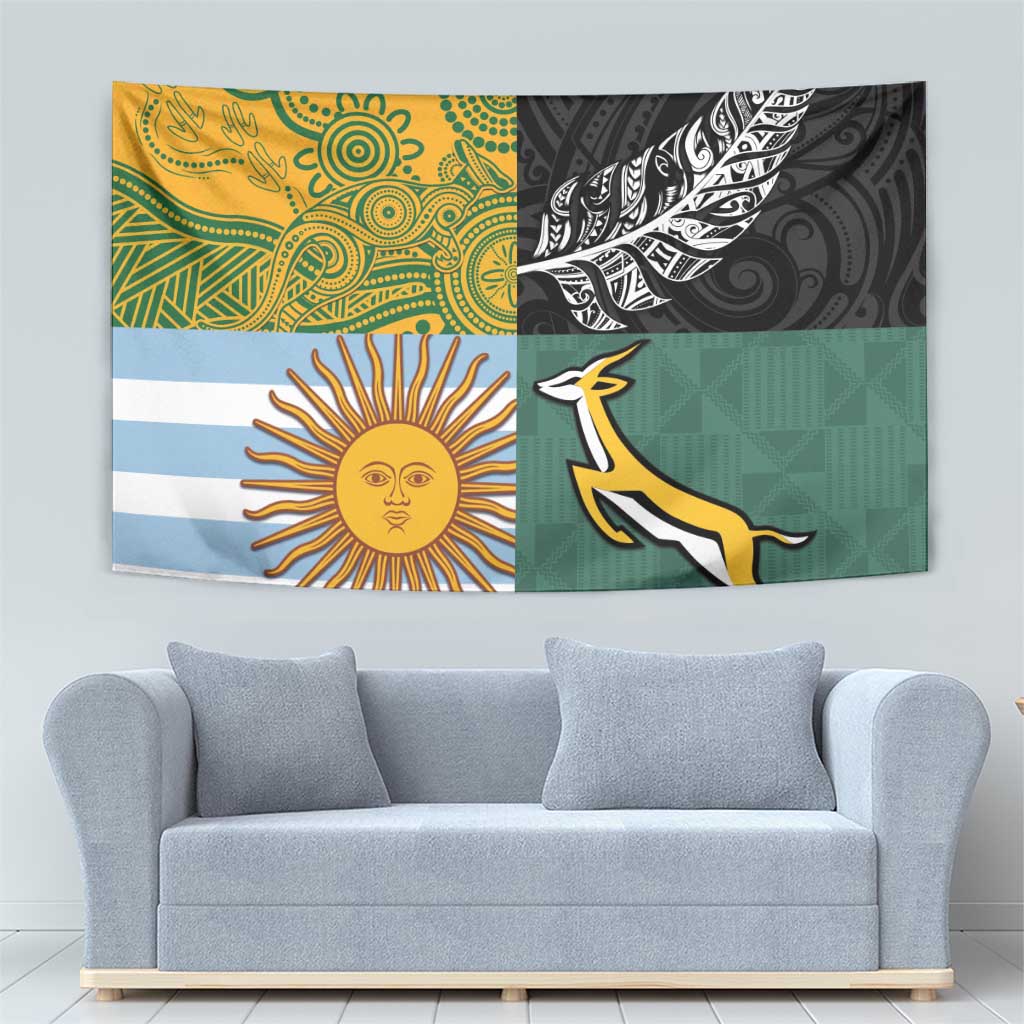 Rugby 2025 Championship Tapestry Combination of Southern Hemisphere Countries - Wonder Print Shop