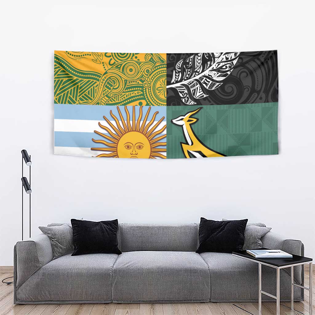 Rugby 2025 Championship Tapestry Combination of Southern Hemisphere Countries - Wonder Print Shop