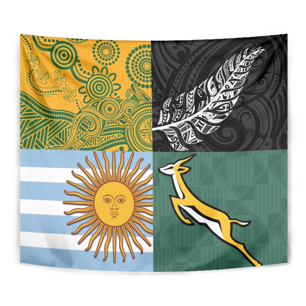 Rugby 2025 Championship Tapestry Combination of Southern Hemisphere Countries - Wonder Print Shop