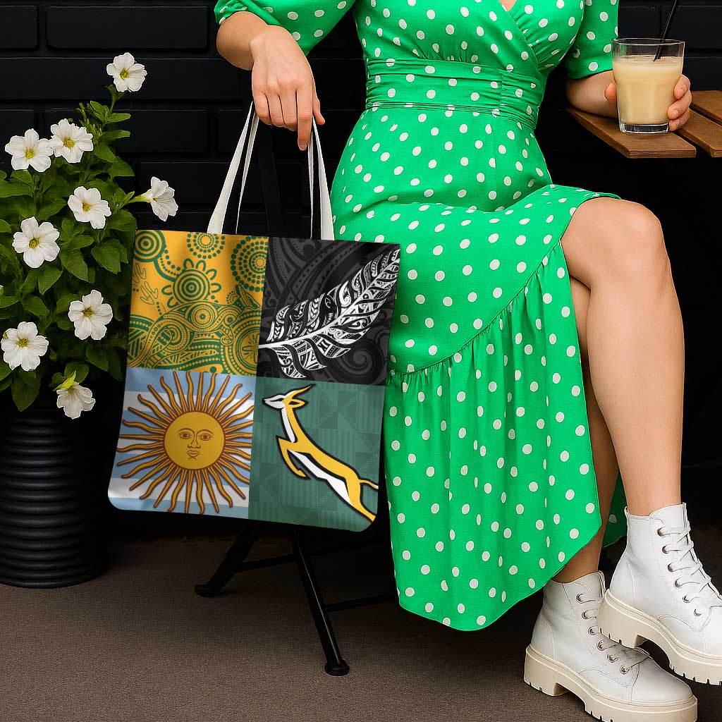 Rugby 2025 Championship Tote Bag Combination of Southern Hemisphere Countries - Wonder Print Shop