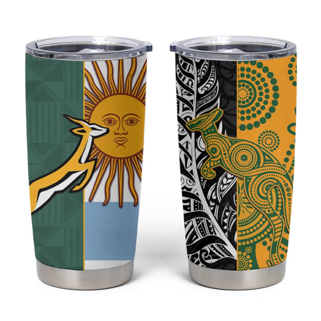 Rugby 2025 Championship Tumbler Cup Combination of Southern Hemisphere Countries - Wonder Print Shop