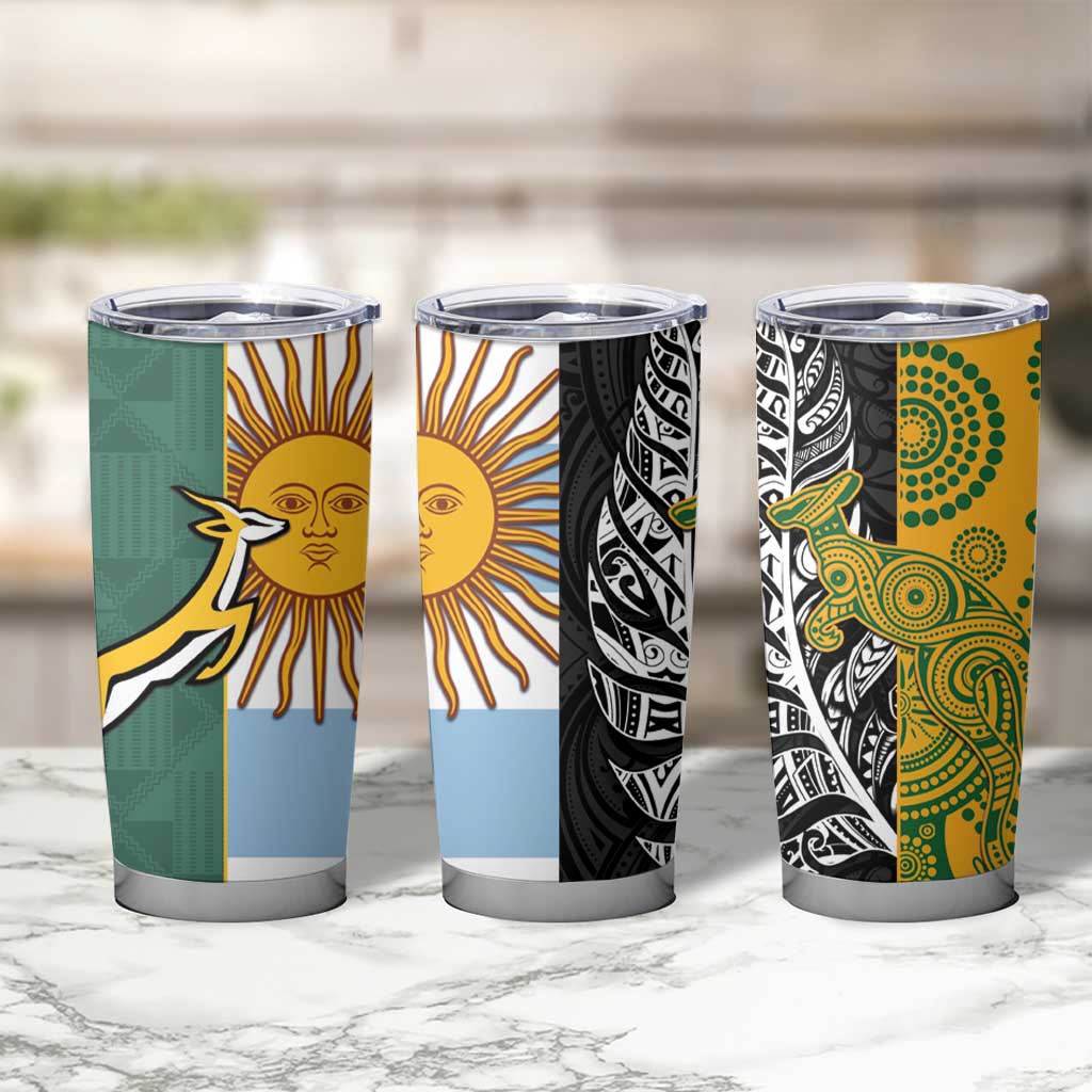 Rugby 2025 Championship Tumbler Cup Combination of Southern Hemisphere Countries - Wonder Print Shop