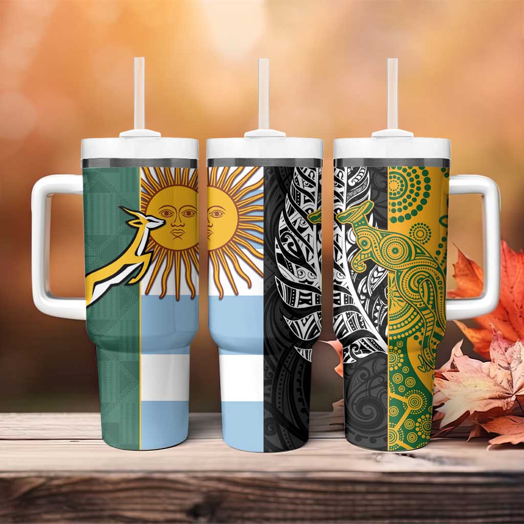 Rugby 2025 Championship Tumbler With Handle Combination of Southern Hemisphere Countries - Wonder Print Shop