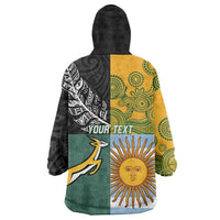 Personalised Rugby 2025 Championship Wearable Blanket Hoodie Combination of Southern Hemisphere Countries - Wonder Print Shop