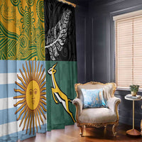 Rugby 2025 Championship Window Curtain Combination of Southern Hemisphere Countries - Wonder Print Shop