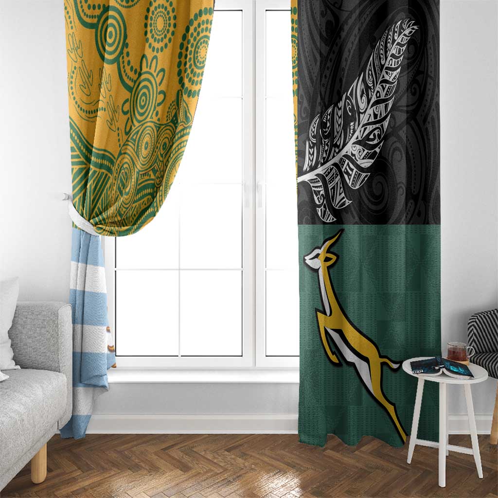 Rugby 2025 Championship Window Curtain Combination of Southern Hemisphere Countries - Wonder Print Shop