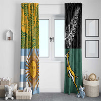 Rugby 2025 Championship Window Curtain Combination of Southern Hemisphere Countries - Wonder Print Shop