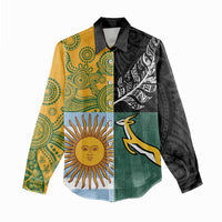 Personalised Rugby 2025 Championship Women Casual Shirt Combination of Southern Hemisphere Countries - Wonder Print Shop
