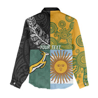 Personalised Rugby 2025 Championship Women Casual Shirt Combination of Southern Hemisphere Countries - Wonder Print Shop