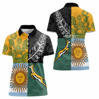 Personalised Rugby 2025 Championship Women Polo Shirt Combination of Southern Hemisphere Countries - Wonder Print Shop