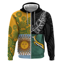 Personalised Rugby 2025 Championship Zip Hoodie Combination of Southern Hemisphere Countries - Wonder Print Shop