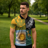 Personalised Rugby 2025 Championship Zipper Polo Shirt Combination of Southern Hemisphere Countries - Wonder Print Shop