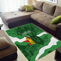 Custom Zimbabwe Rugby 2026 Area Rug Go Sables Sporty Grunge Style