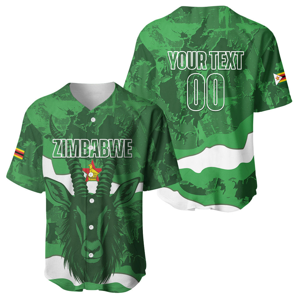 Custom Zimbabwe Rugby 2026 Baseball Jersey Go Sables Sporty Grunge Style
