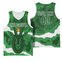 Custom Zimbabwe Rugby 2026 Basketball Jersey Go Sables Sporty Grunge Style