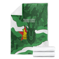 Custom Zimbabwe Rugby 2026 Blanket Go Sables Sporty Grunge Style