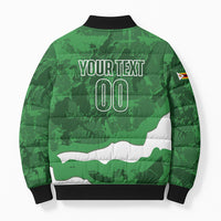 Custom Zimbabwe Rugby 2026 Bomber Puffer Jacket Go Sables Sporty Grunge Style