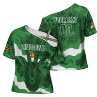 Custom Zimbabwe Rugby 2026 Cross Shoulder Shirt Go Sables Sporty Grunge Style