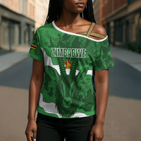 Custom Zimbabwe Rugby 2026 Cross Shoulder Shirt Go Sables Sporty Grunge Style