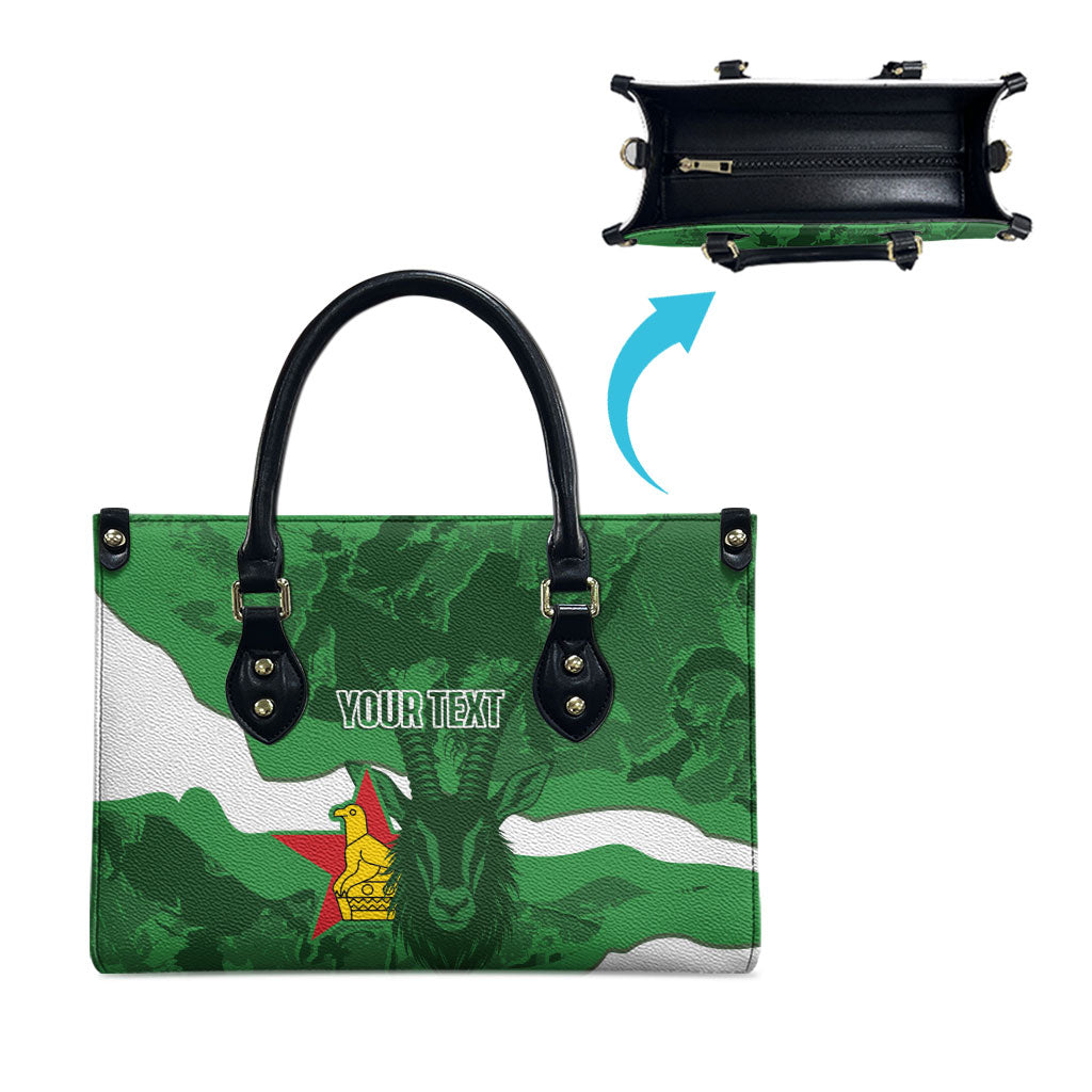 Custom Zimbabwe Rugby 2026 Leather Bag Go Sables Sporty Grunge Style