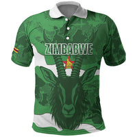 Custom Zimbabwe Rugby 2026 Polo Shirt Go Sables Sporty Grunge Style