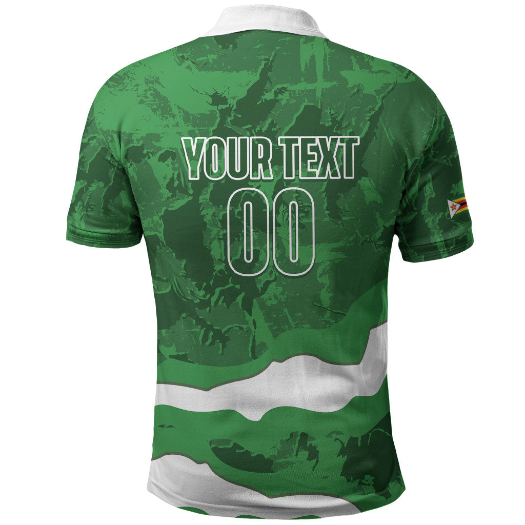 Custom Zimbabwe Rugby 2026 Polo Shirt Go Sables Sporty Grunge Style