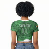 Custom Zimbabwe Rugby 2026 Raglan Cropped T shirt Go Sables Sporty Grunge Style
